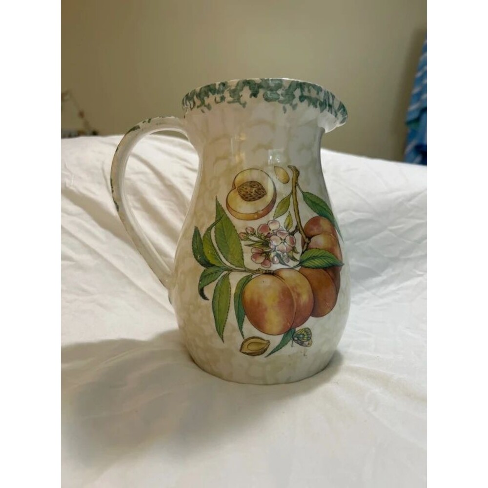Vintage Himark Italian Peach Ceramic Pitcher